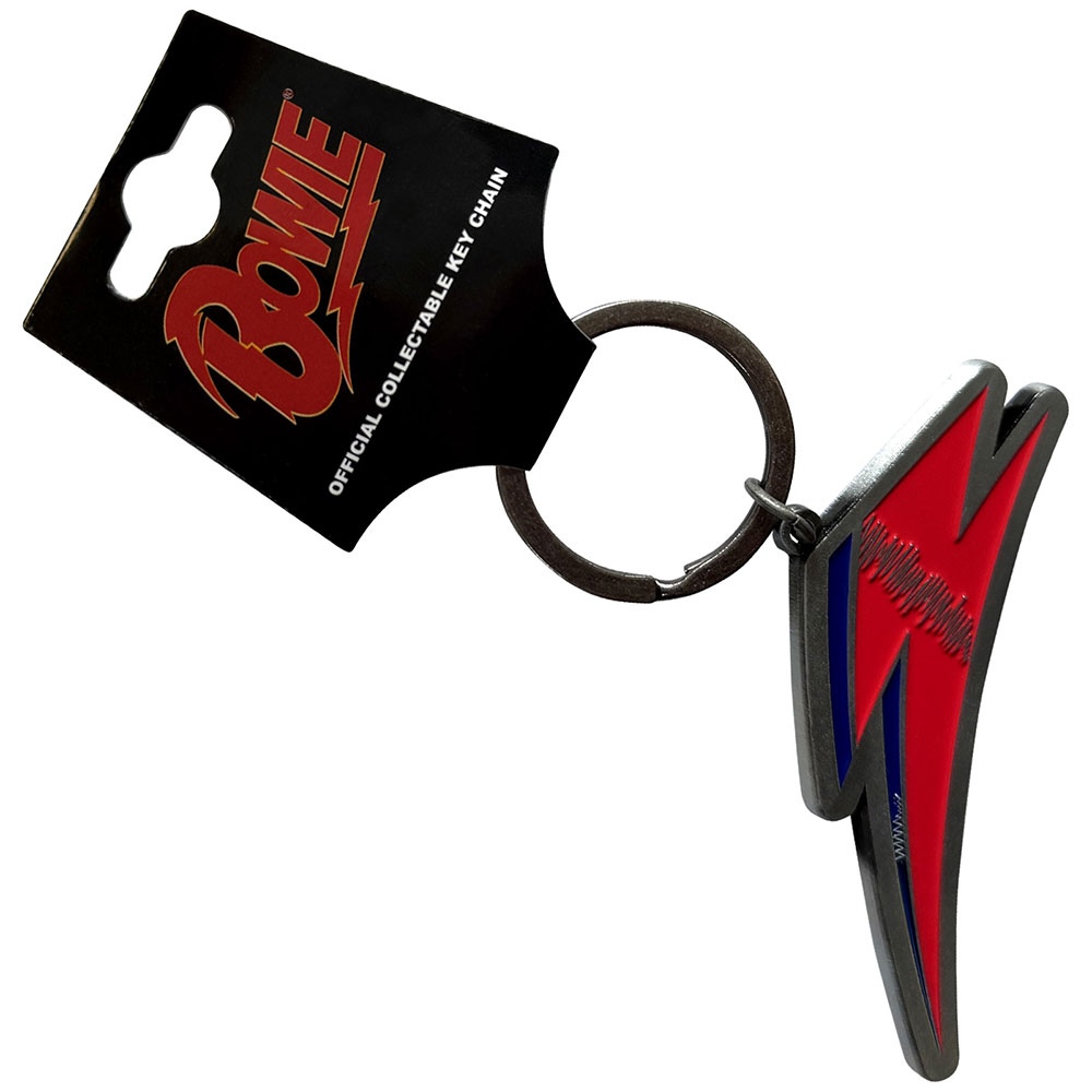 David Bowie - Flash Sleutelhanger - Rood/Multicolours